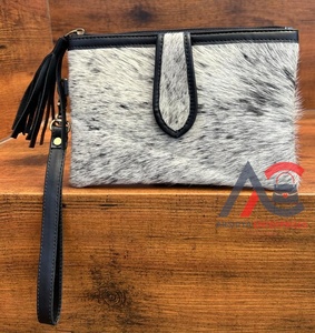 กระเป๋าคลัทช์หนังวัวคุณภาพสูงสำหรับผู้หญิงกระเป๋าสตางค์ยาวหนังแท้กระเป๋าใส่บัตรเครดิต - Product Image 1