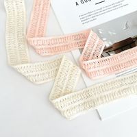 Ruban élastique en dentelle crochetée souple et extensible, rose ivoire ajouré, pour lingerie, confection de vêtements, couture, bricolage et décoration.