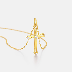 Collier pendentif Hip Hop personnalisé en alliage plaqué or pour homme avec diamants CZ glacés, le Ice Legacy ILCP000134 - Product Image 3