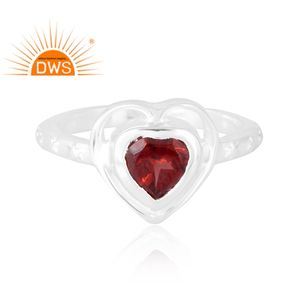 Latest Selling 925 Sterling <b>Silver</b> Natural <b>Garnet</b> Gemstone <b>Ring</b> Custom Jewelry Manufacturer - Product Image 3
