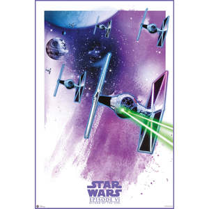 Set de Pósters Impresos de Star Wars Episodios IV-VI con Gráficos de Naves Espaciales - Product Image 2