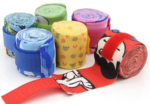 Bandes de boxe ajustables en coton et polyester respirant, écologiques, de haute qualité, très confortables, avec support élastique pour le poignet – Meilleures ventes - Product Image 2