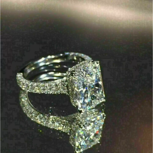 AAA+ Quality 5Ct Lab Created <b>Diamond</b> Solitaire Women Engagement <b>Ring</b> 14K White Gold Finish Cus-Jew132 - Product Image 5