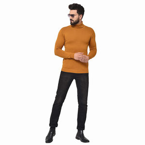 Sudaderas de cuello alto para hombres de manga larga hechas de algodón para hombres, ropa informal, sudaderas Slim Fit para hombres - Product Image 4
