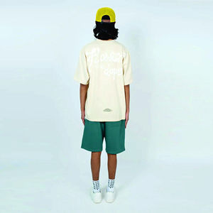 เสื้อยืดพิมพ์ลายสไตล์สตรีทสำหรับผู้ชาย, เสื้อยืดแขนสั้นโอเวอร์ไซส์ทรงหลวมวัฒนธรรมฮิปฮอป100% ผ้าคอตตอนใหม่ฤดูร้อน - Product Image 5