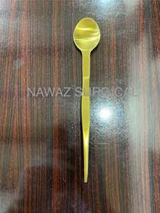 Cuchara de degustación Platos dobles personalizados Cuchara dorada de acero inoxidable de alta calidad con pinzas Cuchara de doble función - Product Image 3