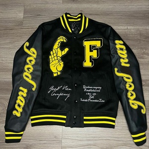 OEM 100% <b>Wool</b> Embroidery Letter Logo Fleece Varsity Bomber Jacket Custom Winter Letterman Baseball Jacket for Men college - Product Image 6