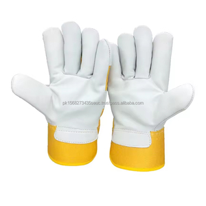 High Quality Grade Leather Working Gloves From Pakistan Double Palm Disposable Safety Gloves for Outdoor Usage - Product Image 3