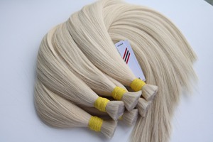 Prix de gros en vrac cheveux couleur personnalisée 100% cheveux vietnamiens vierges de haute qualité de Nasa cheveux génie trame - Product Image 5