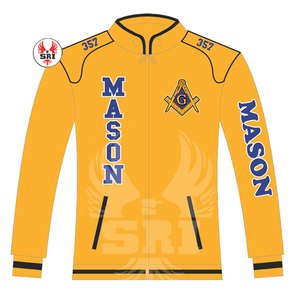 Chaqueta personalizada MASTER MASON Masonic Regalia Varsity Racing Jacket - Product Image 6