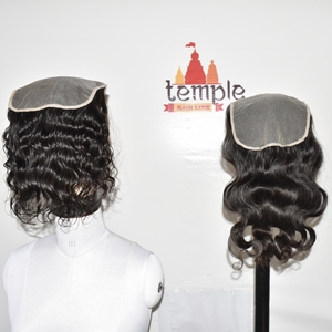 Extensiones de Cabello Humano Vietnamita Virgen sin Procesar, Cierre 7x7, Estilo Templo para Mujer, Color Negro Natural, Sin Procesamiento, Estilo Ondulado - Product Image 2