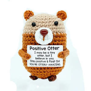 Peluche Petite Otter Positive : Adorable petite otter dans un état d'esprit positif - Product Image 2