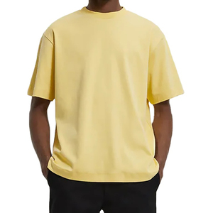 Conception sur mesure 100% coton surdimensionné épaule tombante luxe qualité unie personnalisé grande taille t-shirts pour hommes - Product Image 1