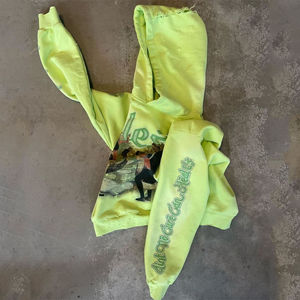 Sudadera con Capucha Casual para Hombre, Estilo Vintage, Lavada, con Dobladillo Deshilachado, Nueva, Invierno, con Pedrería, Muy Desgastada, Totalmente Estampada Digitalmente - Product Image 4