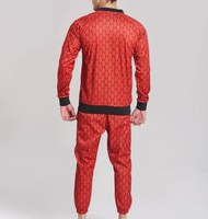 Survêtement de sport d'hiver unisexe grande taille personnalisable léger antibactérien à séchage rapide imprimé avec pantalon de survêtement à fermeture éclair à manches longues