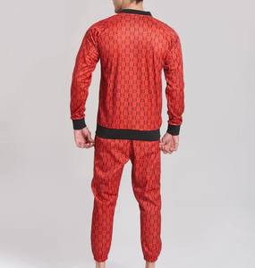 Survêtement de Sport unisexe d'automne et d'hiver à manches longues avec fermeture éclair, pantalon de survêtement décontracté pour hommes, pull imprimé polaire grande taille - Product Image 3