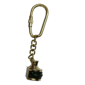 Porte-clés de Style nautique filet en laiton et verre cheminée rouge article Vintage de luxe survie en plein air article d'artisanat indien étanche - Product Image 3