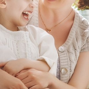 สร้อยคอโชกเกอร์หัวใจคู่สร้อยคอจี้ชุบทองสร้อยคอรูปหัวใจกับน้องสาวของฉัน - Product Image 5