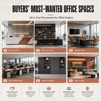 Écosystème de mobilier de bureau : Solution d'espace de travail personnalisée pour bureau de direction, salle de réunion, réception, cuisine