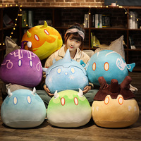 Peluche Slime Genshin Impact, jouet mignon, Slime du jeu, poupée Thunder Grass, dessin animé Geo Cryo, coussin en peluche, cadeau d'anniversaire, décoration de chambre