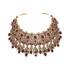 Joyería nupcial AD inversa, collar de forma ovalada AD inversa, collar indio tradicional, joyería nupcial de diseñador. - Product Image 4