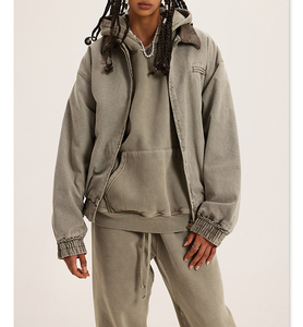 OEM Custom Heavy Weight 100% Cotton <b>Canvas</b> <b>Jacket</b> for Men Distressed Vintage Style Work <b>Jacket</b> for Winter - Product Image 5