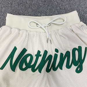 Shorts de basketball personnalisés pour hommes avec cordon de serrage, vente en gros, vêtements de sport respirants, impression numérique, appliqué, broderie vintage - Product Image 4