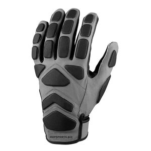 Gants de joueur de ligne de football américain Taille et design personnalisables Cuir synthétique rembourré Poignée en silicone confortable Super Stick - Product Image 2