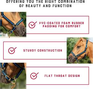 Licou de cheval en nylon non réglable original durable et confortable pour chevaux et poneys - Product Image 4