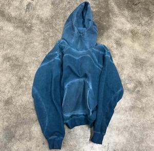 Sweat à capuche en coton épais avec imprimé graphique surdimensionné vintage Streetwear Design grande taille pour la saison d'automne - Product Image 1