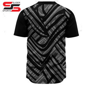 Custom Embroidery Double Knitted Youth Baseball Shirts Sublimation Jersey Button <b>Down</b> Baseball Jerseys - Product Image 4