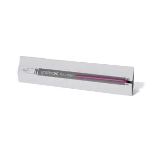 Grafeex desain pulpen di Italia dengan klip ungu polesan dan Nib Logo kustom Medium Ideal untuk hadiah promosi