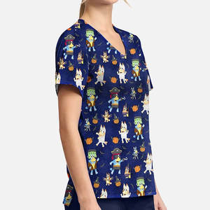 Tenue Médicale Unisexe Personnalisée pour Infirmière, Médecin, Esthéticienne – Ensemble Blouse et Pantalon en Toile Extensible, Séchage Rapide, Respirant pour Adultes - Product Image 2