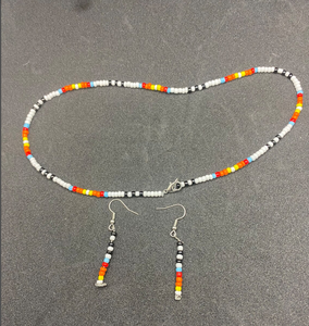 <b>Bead</b> <b>Necklace</b>, Beaded <b>Necklaces</b>, Handmade Jewelry, Handmade <b>Necklaces</b>, Beaded <b>Necklace</b> for Women Fringe Beaded Bandana - Product Image 1