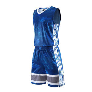 Impression par sublimation personnalisée Maillot de basket-ball à col en V pour hommes uniforme en maille vierge pour la pratique de l'équipe pour la marque personnelle - Product Image 5