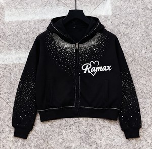 Sudadera con Capucha Personalizada con Cristales de Imitación, Unisex, para Hombre y Mujer, Ropa de Calle de Invierno, Lujo, 100% Algodón - Product Image 2