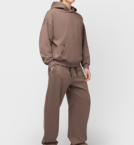 Survêtement en coton personnalisé de haute qualité Ensemble sweat à capuche et jogging pour hommes pulls à capuche surdimensionnés pantalons de survêtement - Product Image 2