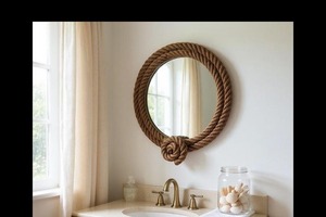 Miroir à main en résine moderne shabby chic 100% fait à la main ovale décoratif couleurs personnalisées or hôtel maison décoration de salle de bain - Product Image 5