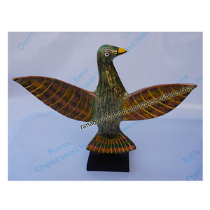 โรงงานขายส่ง Piegon ตุ๊กตารูปปั้นโลหะอลูมิเนียม Piegon ประติมากรรมบนฐานสี่เหลี่ยมสําหรับโฮมออฟฟิศตกแต่งโต๊ะโรงแรม - Product Image 2