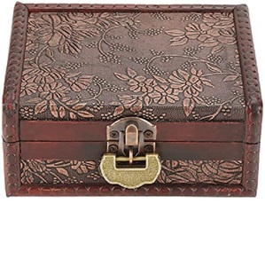 Nouvelle boîte à bijoux en bois Vintage pour filles, boucles d'oreilles, colliers, bracelets, support de rangement pour filles, cadeaux de mariage pour femmes - Product Image 3