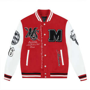 Personnalisé Nouveaux Hommes Laine Corps En Cuir Manches Brodé Chenille Patches Varsity Jacket Letterman Baseball College Jacket - Product Image 1