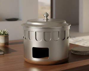 Casserole en métal artisanale, écologique, en acier inoxydable, finition polie, plat de service pour buffet, pour la maison, l'hôtel, la cuisine - Product Image 4