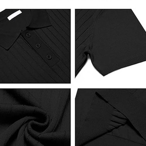 Camiseta de Verano de Manga Corta Tejida para Hombre, Diseño Personalizado, Tela de Lona Antiarrugas, Poliéster/Algodón, Tinte Liso - Product Image 5