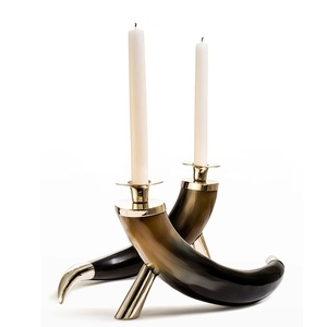 Candelabros de cuerno de buey de Estilo Vintage Venta al por mayor Cuerno de buey Portavelas de diseño NATURAL Portavelas de cuerno de buey completamente personalizado - Product Image 5