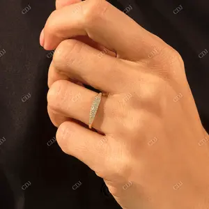 प्राकृतिक उच्च गुणवत्ता स्पार्कलिंग हीरे की अंगूठी गहने हीरे की अंगूठी मिठाइयां हर रोज पहनने की अंगूठी फैशन आधा अनंत काल शादी की बैंड