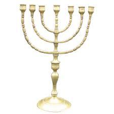 Decorative Style Brass Menorah Candle Holder Jewish Hanukkah <b>Lamp</b> Candle Stand Religious Home Decor - Product Image 4