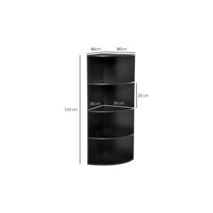 Modern Circular Patterned Four-Tier Multi-Functional Stainless Steel Suntalam <b>Corner</b> Decorative Bookcase Shelf Living Room Made - Product Image 1