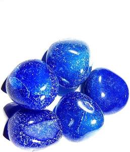 Piedras caídas de ónix azul, cristales de caída de ónix azul natural, piedras de mármol de ónix - Product Image 3