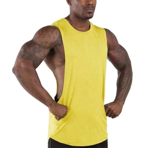 Men's Summer Casual Sport Gym Tank Tops round Neck Cotton Graphic Sleeveless Tees with distress embroidery logo unisex singlet - Product Image 1