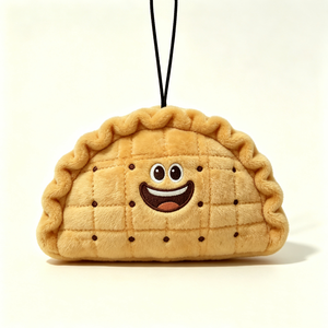 Customized Empanada Plush Pouch, Dumpling Shaped Plush Coin <b>Purse</b> , Food‑Themed Plush Zipper Bag - Product Image 1